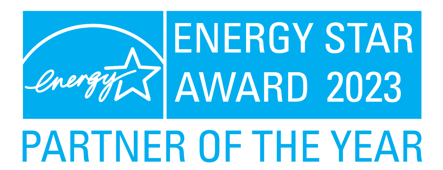 Energy Star Award 2023 Partner of the Year logo in turquoise